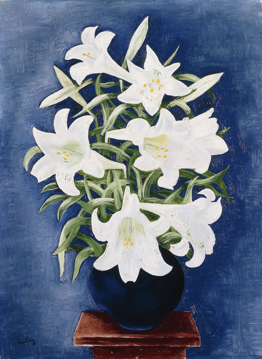 Liljojen maljakko; Vase de Lys tekijältä Moise Kisling