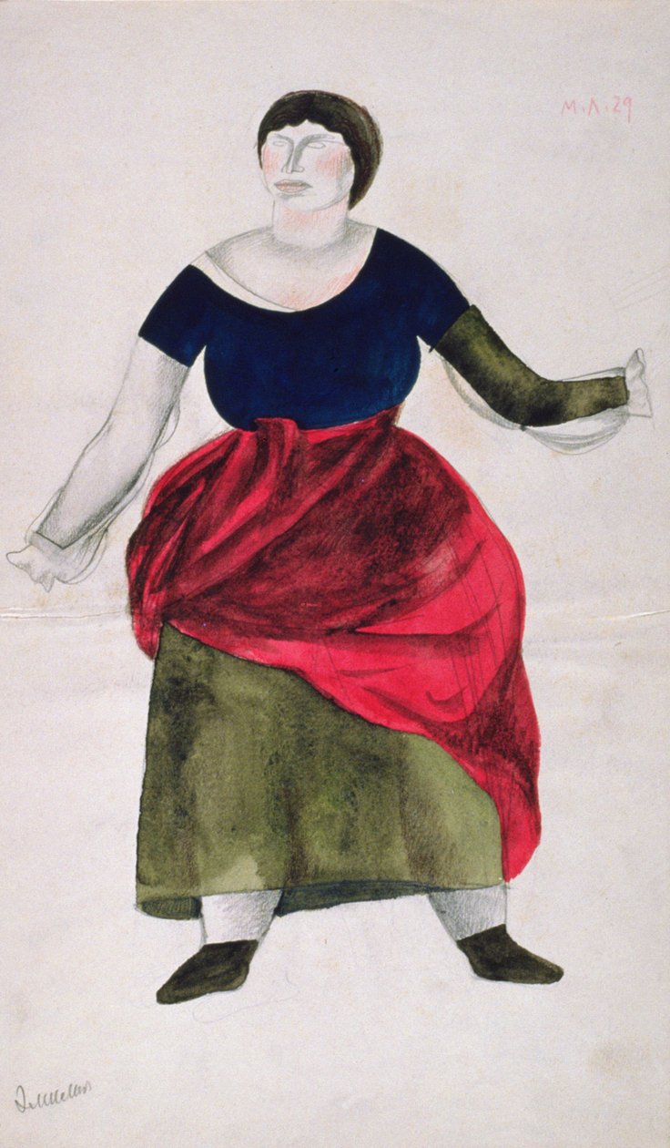 Emilia Giuseppe Verdin (1813-1901) ooppera "Otello" (guassi paperilla) tekijältä Moisei Zeligovich Levin