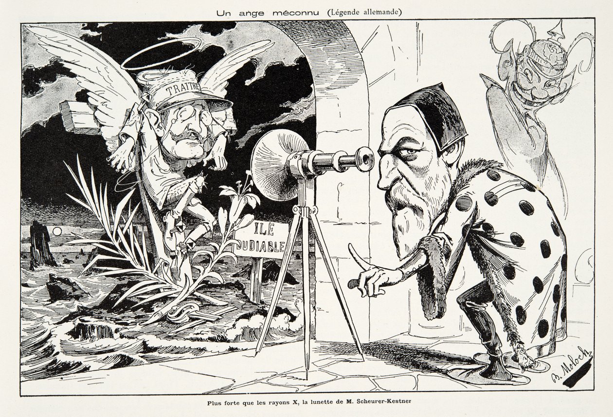 Tuntematon enkeli (saksalainen legenda), julkaisusta History of the Third Republic, Voi. I, Poliittinen historia, julkaisu 1933 (litho) tekijältä Moloch