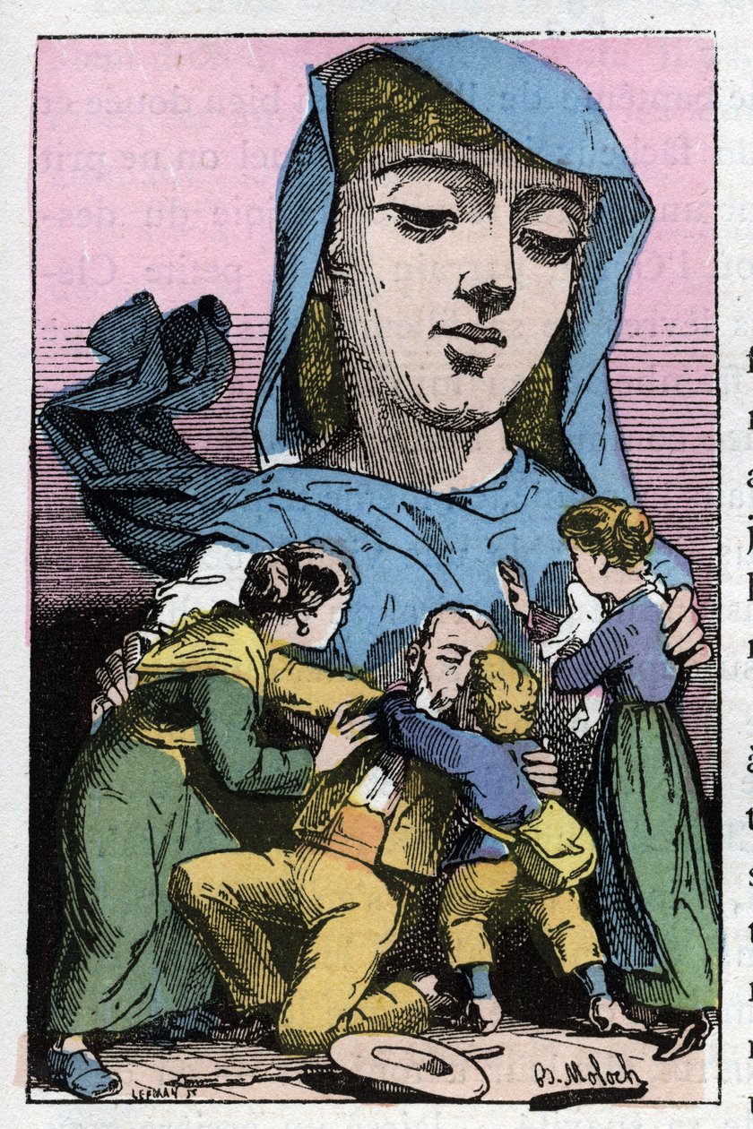 Allegoria Amnestysta 1800-luvulla Touchatoutin "" Le Trombinoscope" -sarjassa, B. Molochin sarjakuva vuodelta 1882 (1849-1909). Yksityinen kokoelma. tekijältä Moloch