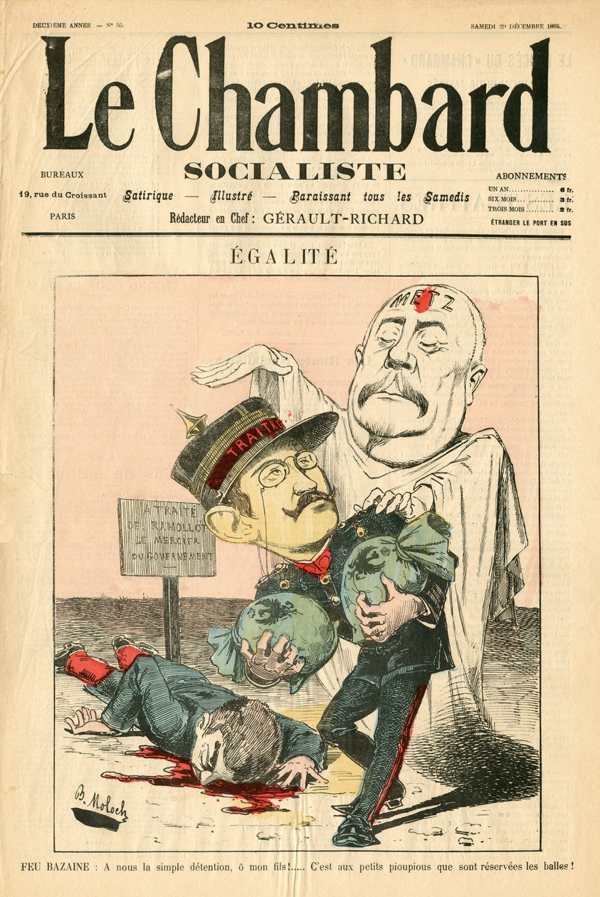 Kansi ""Le Chambard Socialiste"", Satiirinen väreissä tekijältä Moloch