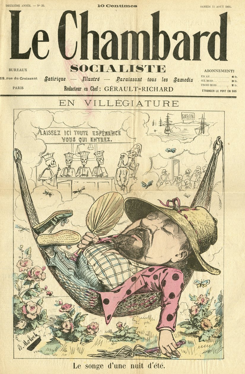 Kuvitus Molochista (1849-1909) Le Chambard Socialisten kanteen tekijältä Moloch