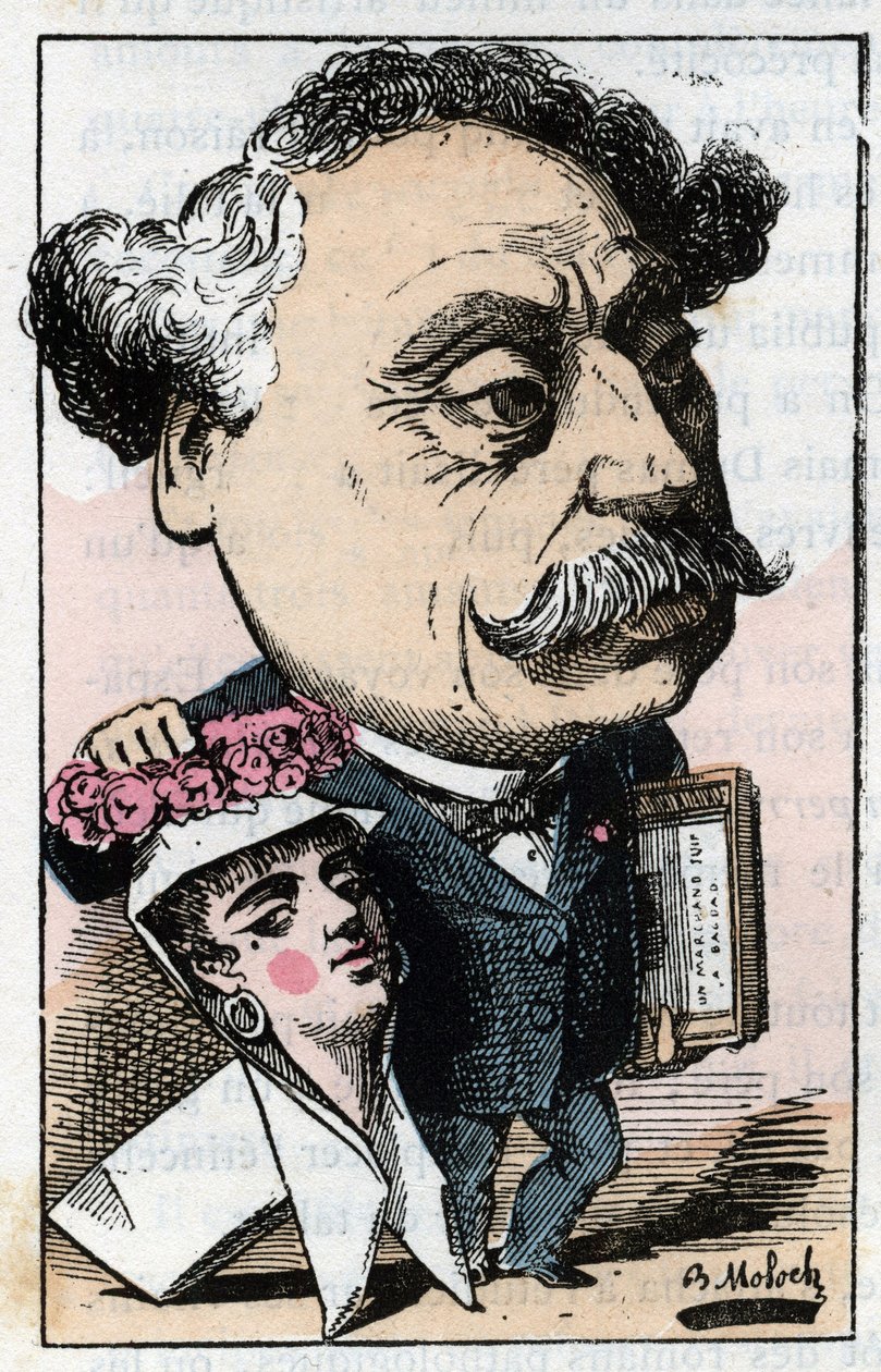 Muotokuva Alexandre Dumas Jr.:stä (1824-1895) ranskalaisesta kirjailijasta. tekijältä Moloch