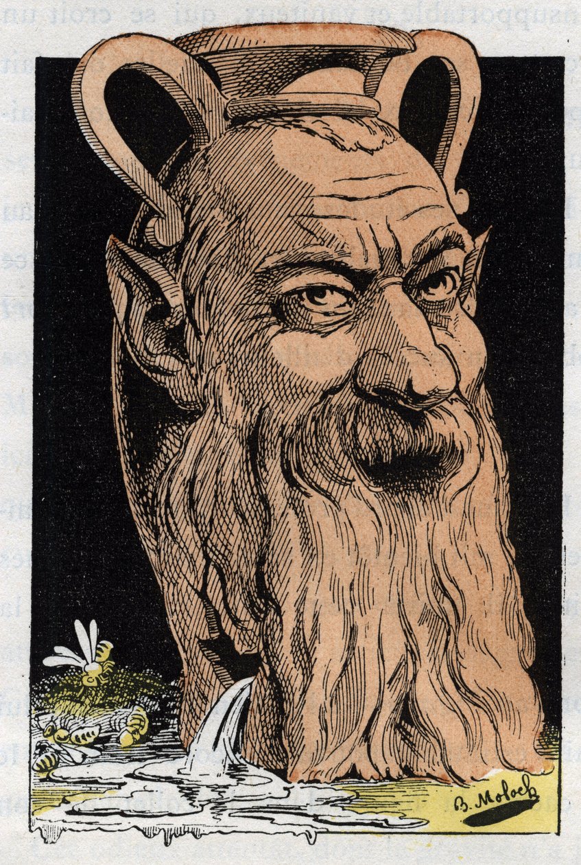 Muotokuva Alphonse Jean-Baptiste (Jean Baptiste) Karr, ranskalainen kirjailija (1808-1890) tekijältä Moloch
