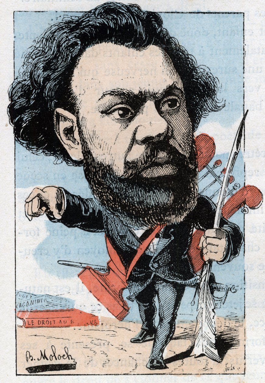 Clovis Huguesin (1851-1907), ranskalaisen runoilijan ja poliitikon muotokuva tekijältä Moloch