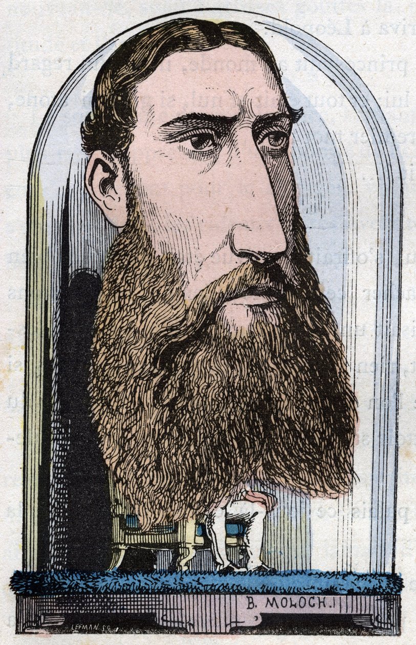 Muotokuva Leopold II:sta, belgialaisten kuninkaasta (Louis Philippe Marie Victor), Belgian prinssistä, Saksin herttuasta, Sachsen-Coburg-Gothan prinssistä, Brabantin herttuasta tekijältä Moloch