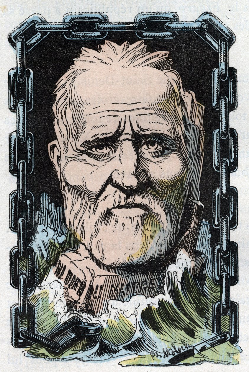 Muotokuva Louis Auguste (Louis-Auguste) Blanquista (1805-1881), ranskalaisesta sosialististeoreetikko ja vallankumouksellinen. tekijältä Moloch