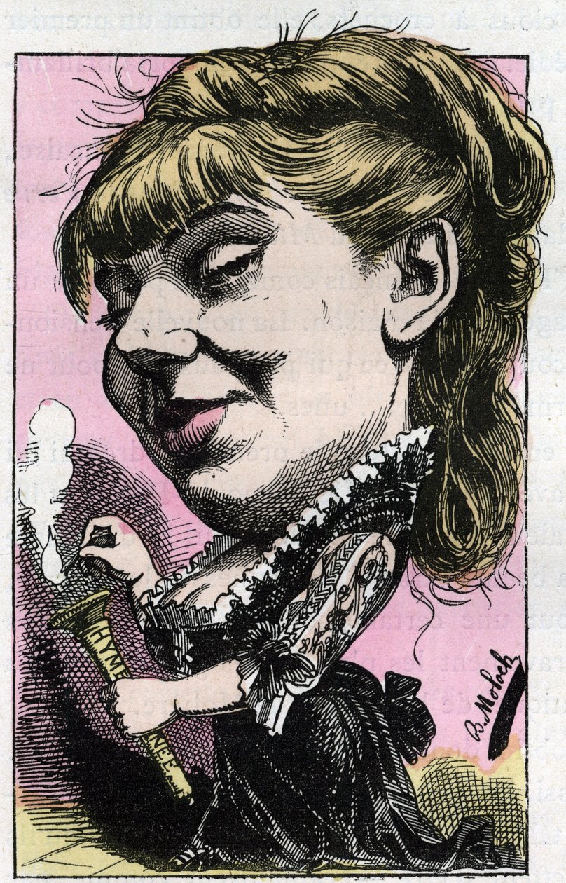 Comedie-Francaisen seuran Sophie Croisetten (1847-1901) muotokuva tekijältä Moloch