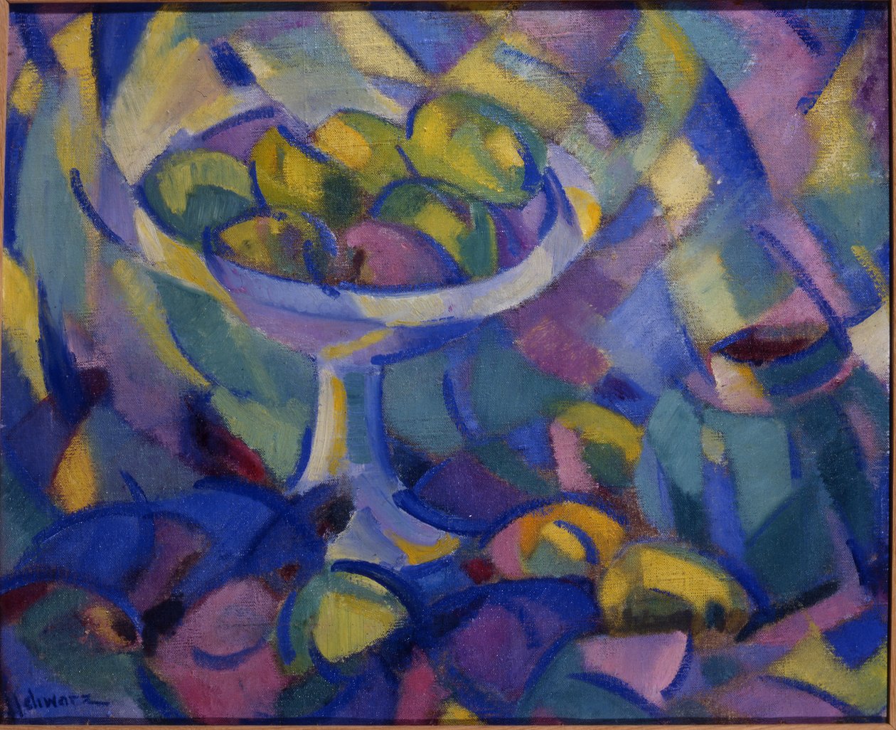 Hedelmäasetelma, n. 1913-1914 (öljy kankaalle) tekijältä Mommie Schwarz
