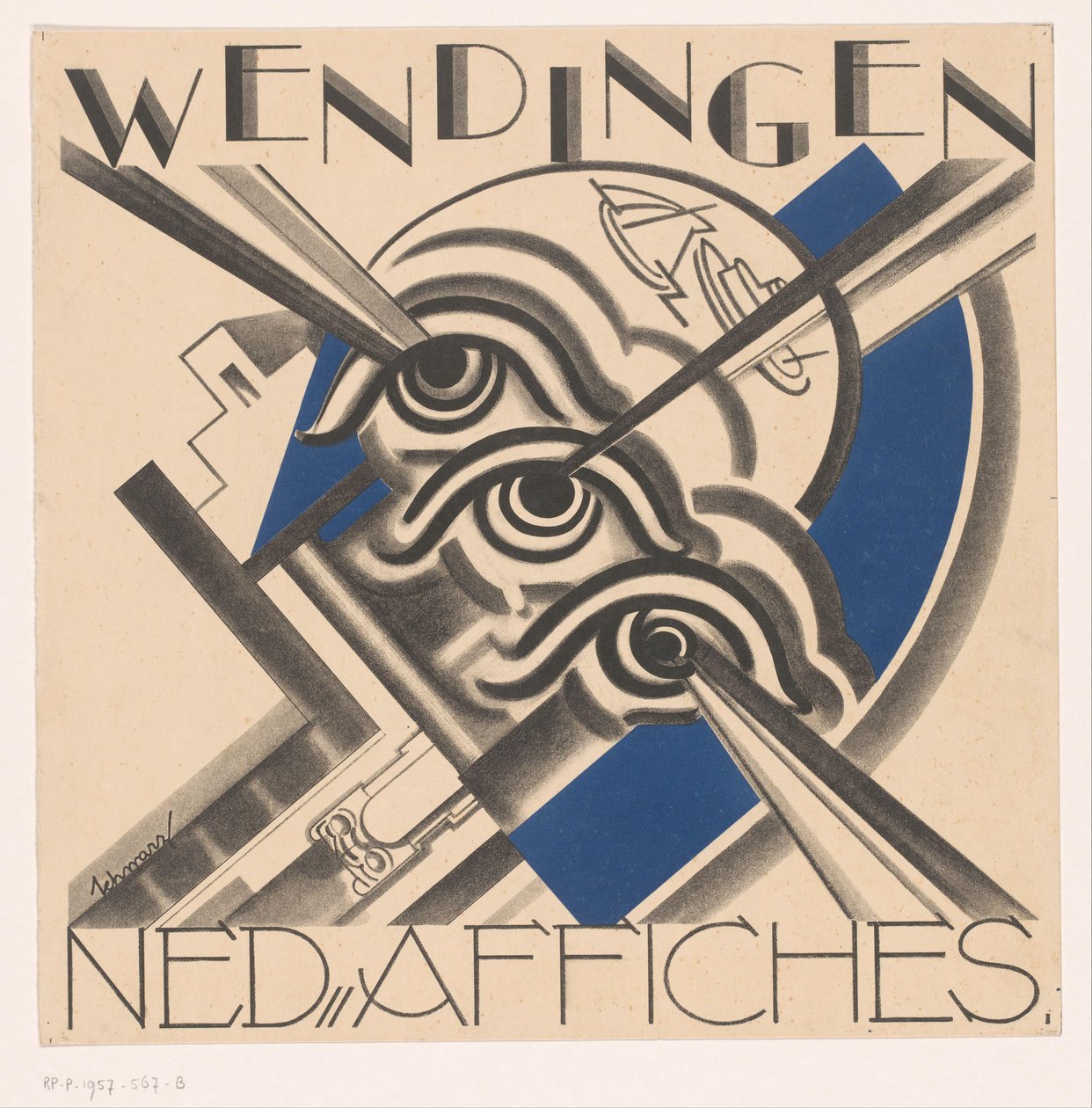 Disseny de portada per a: Wendingen, 1931 finlandès tekijältä Mommie Schwarz
