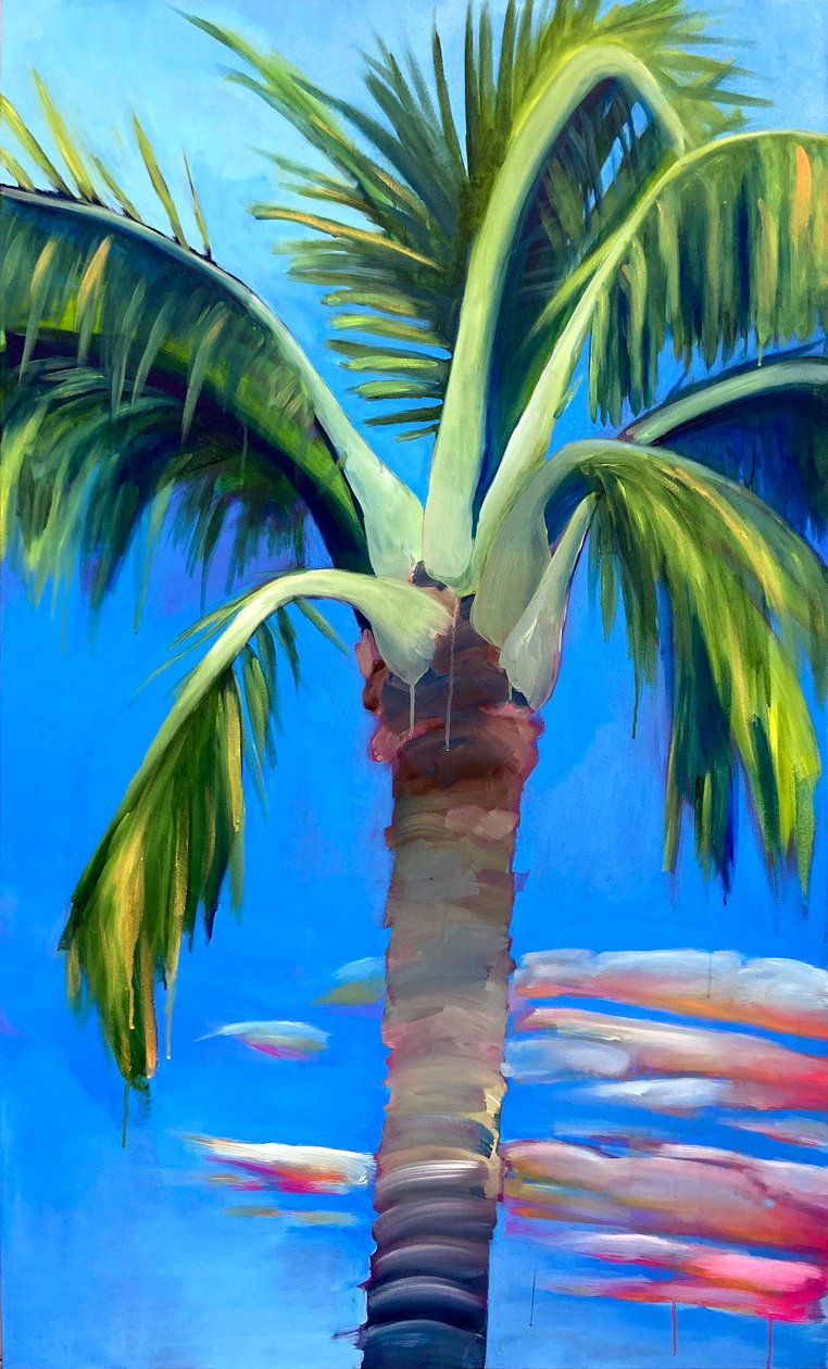 Like Wind Through My Palm, 2022 (akryyli ja flashe kankaalle) tekijältä Monica Perez Vega