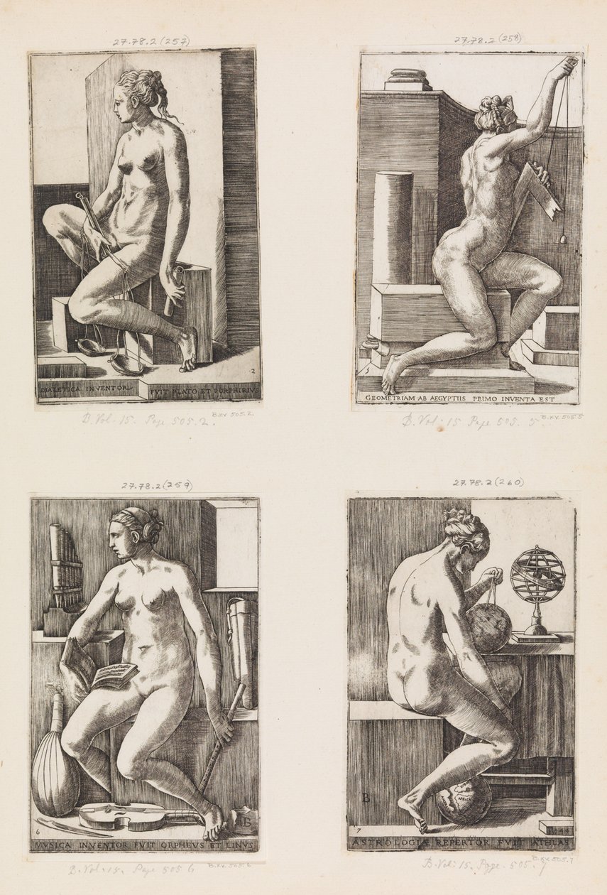 Astronomy, The Seven Liberal Artsista, levy 7, 1544. tekijältä Monogrammist B