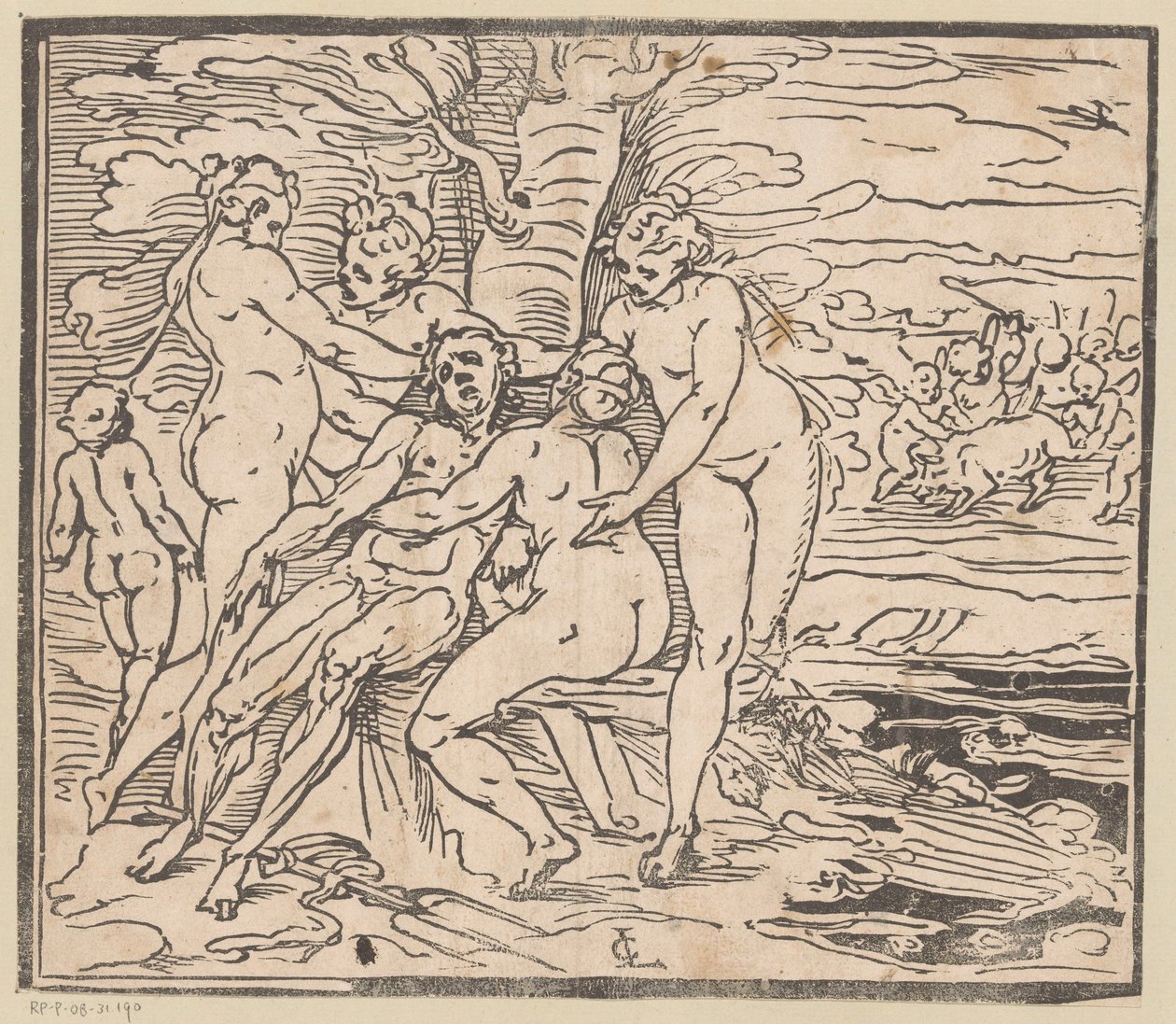 Venus suree Adonisin kuolemaa tekijältä Monogrammist GGN (attributed to)