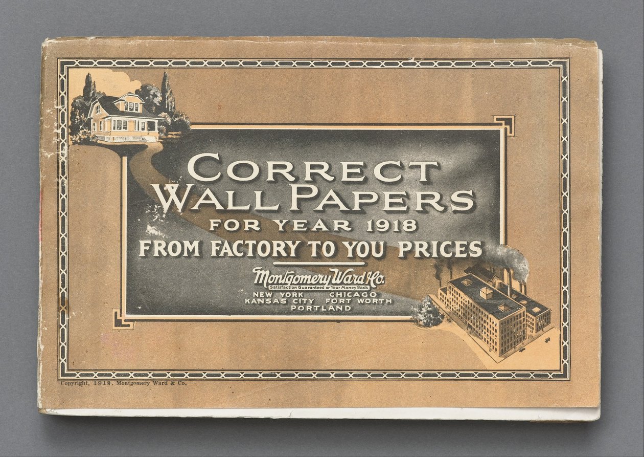 Oikeat seinäpaperit vuodelle 1918 tekijältä Montgomery Ward and Co.