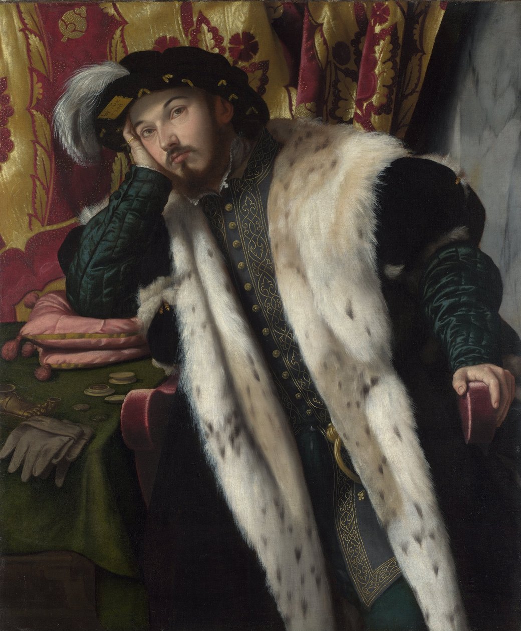 Nuoren miehen muotokuva, n. 1540 tekijältä Moretto da Brescia
