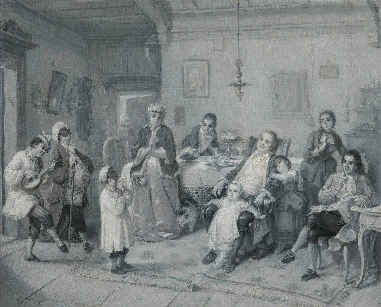 Purim (Esterin juhla) (Das Purim-Fest) tekijältä Moritz Daniel Oppenheim