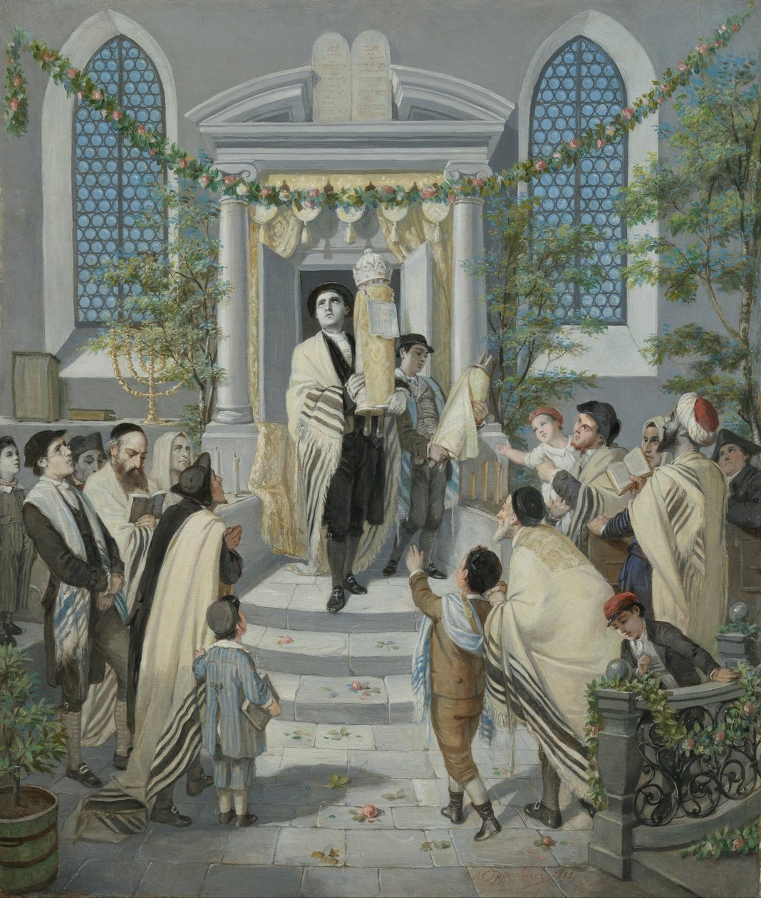 Shavuot (helluntai) (viikko tai helluntai -festivaali) tekijältä Moritz Daniel Oppenheim
