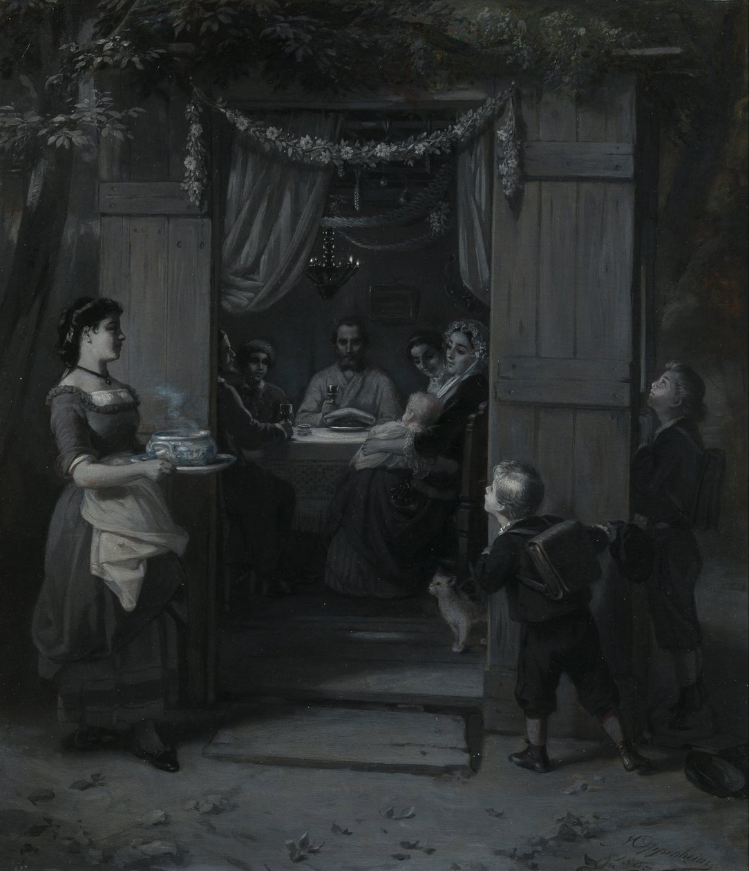 Sukkot (lehtimajanjuhla) (lehtimajanjuhla) tekijältä Moritz Daniel Oppenheim
