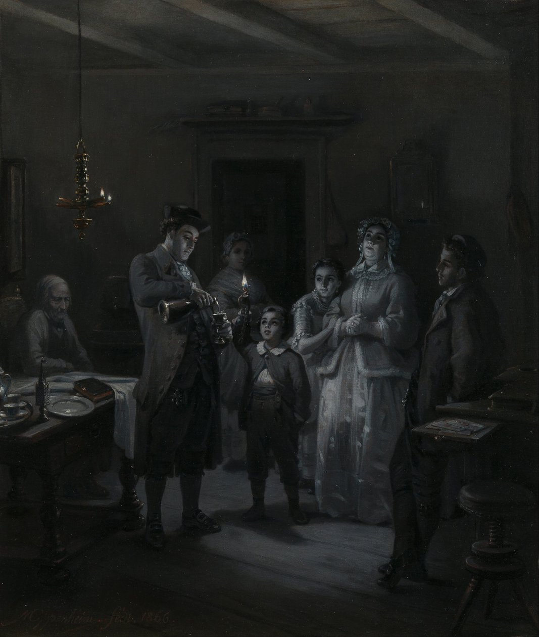 Sapatin päätös (Sabbath-Ausgang) tekijältä Moritz Daniel Oppenheim