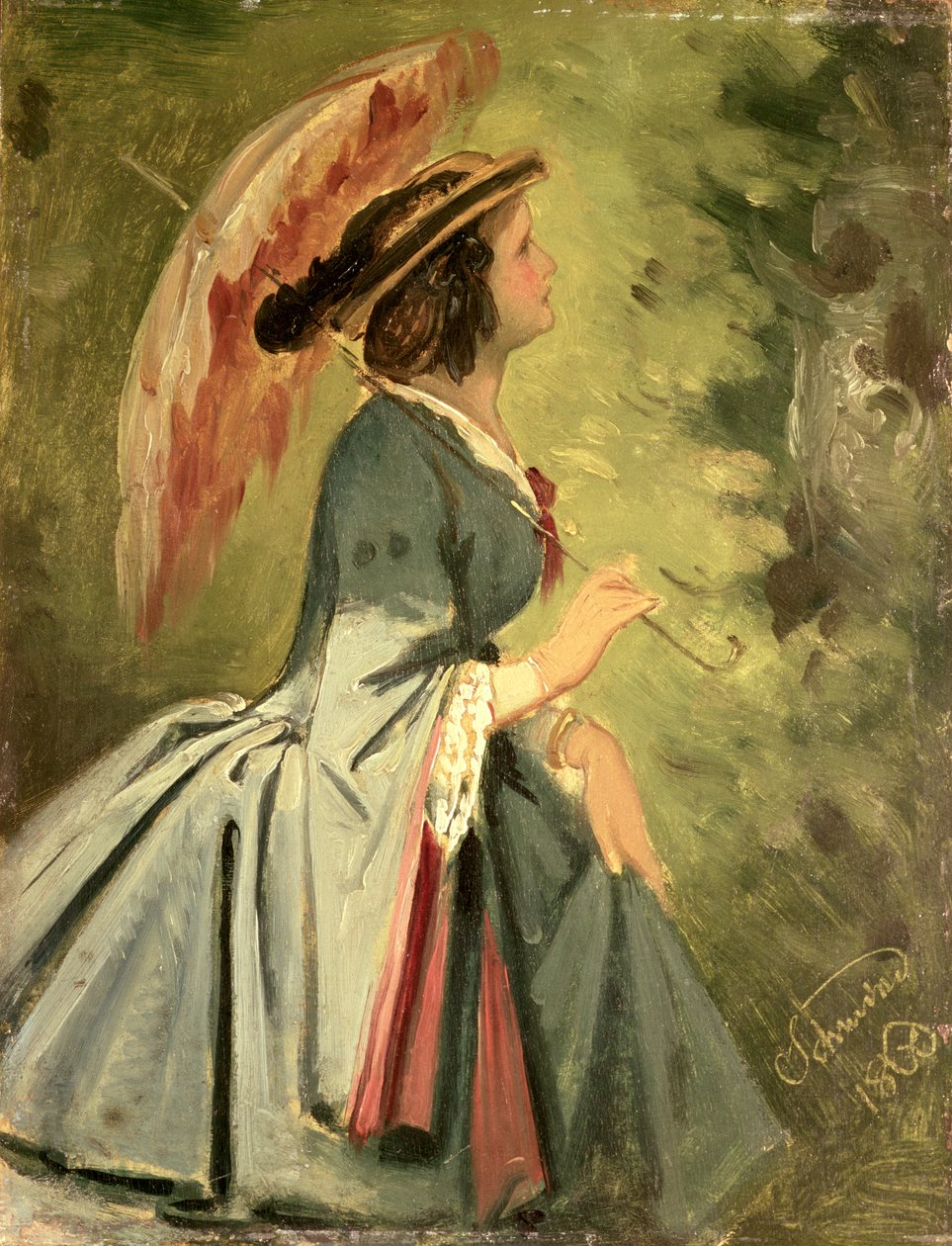 Taiteilijan tyttären Annan muotokuva, 1860 tekijältä Moritz Ludwig von Schwind