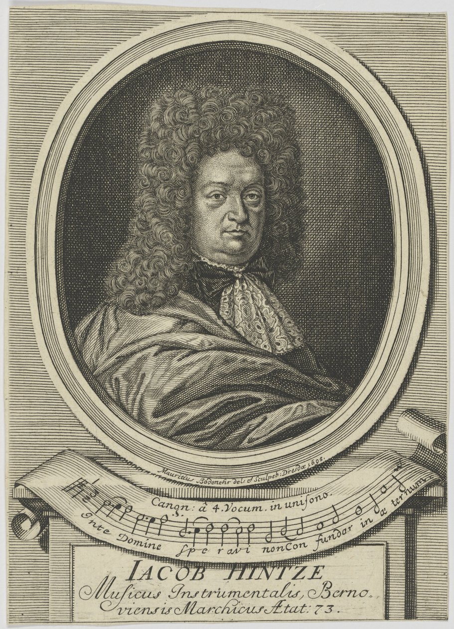 Jacob Hintzen muotokuva 1622-1702, 1695. tekijältä Moritz Bodenehr