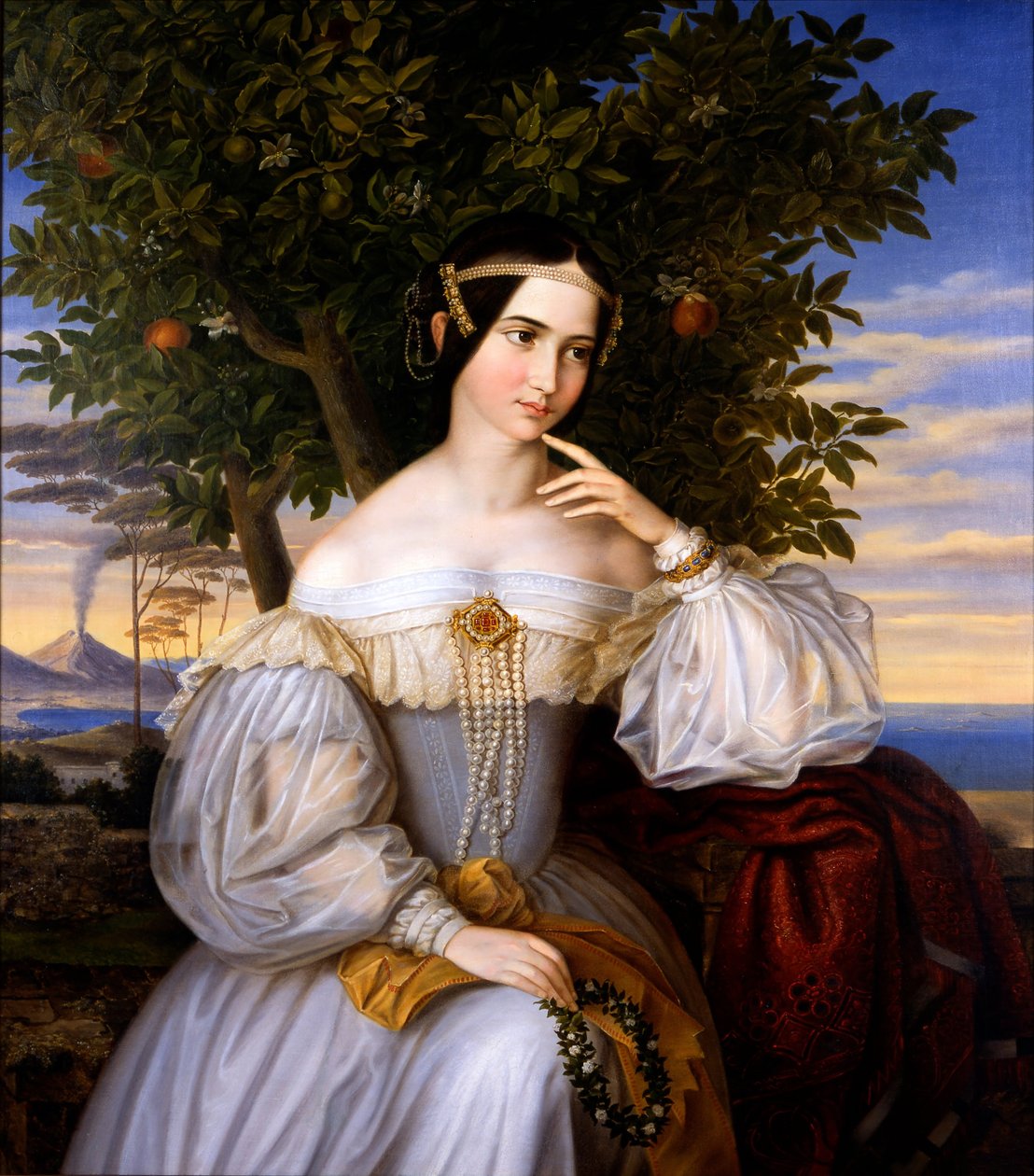 Charlotte de Rothschildin avioliittomuotokuva, 1836. tekijältä Moritz Daniel Oppenheim