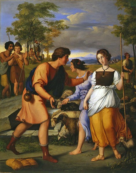 Rebecca & Eliezer kaivolla tekijältä Moritz Daniel Oppenheim