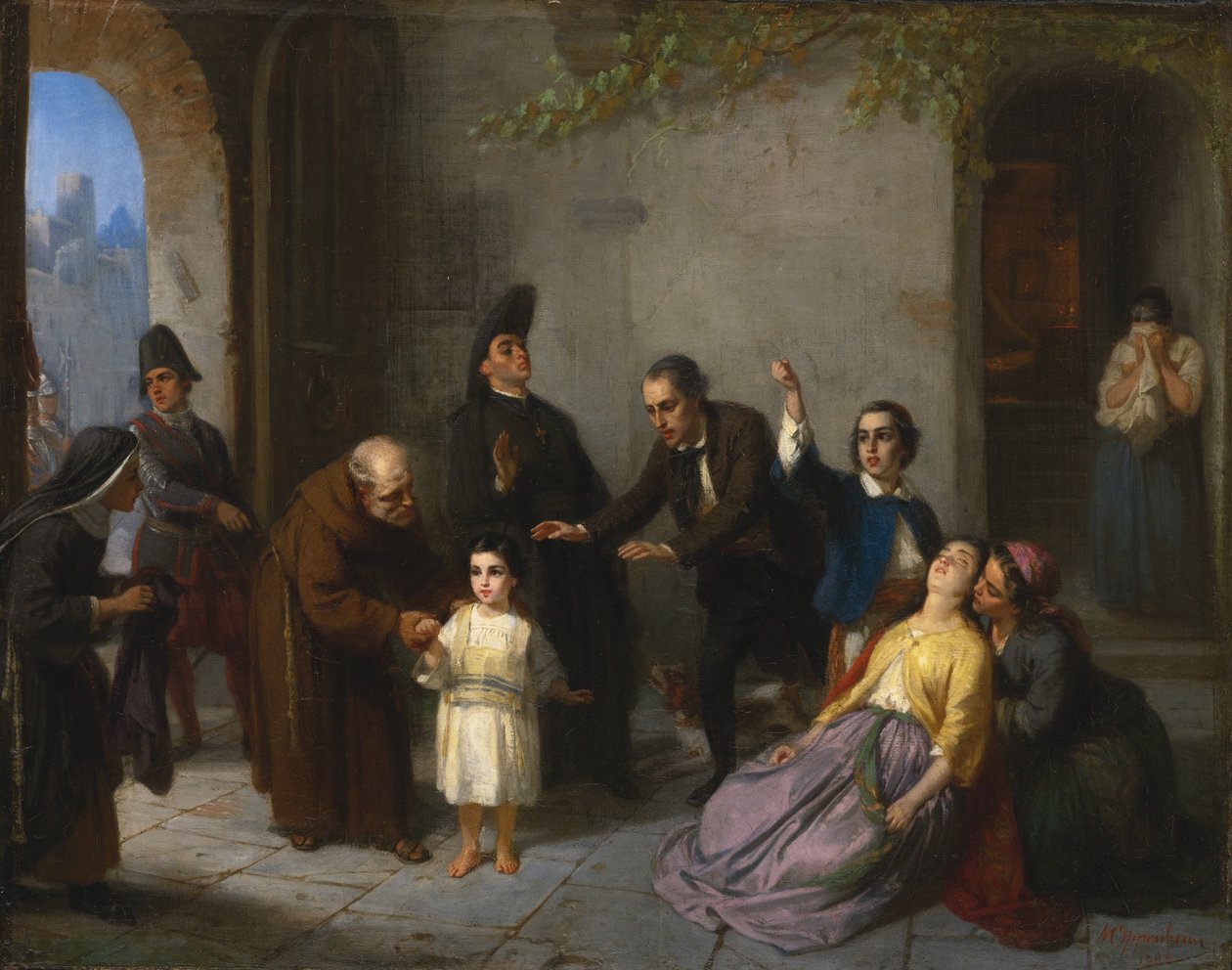 Edgardo Mortaran kidnappaus, 1862 tekijältä Moritz Daniel Oppenheim