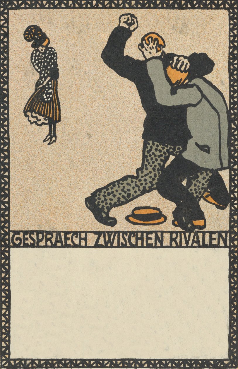 Keskustelu kilpailijoiden välillä Keskustelu kilpailijoiden välillä, 1907. tekijältä Moritz Jung