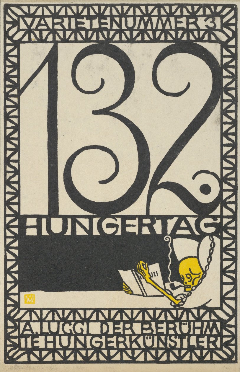 Variety Act 3: 132. paastopäivä, A. Lucci kuuluisa nälkätaiteilija Varietenummer 3: 1..., 1907. tekijältä Moritz Jung