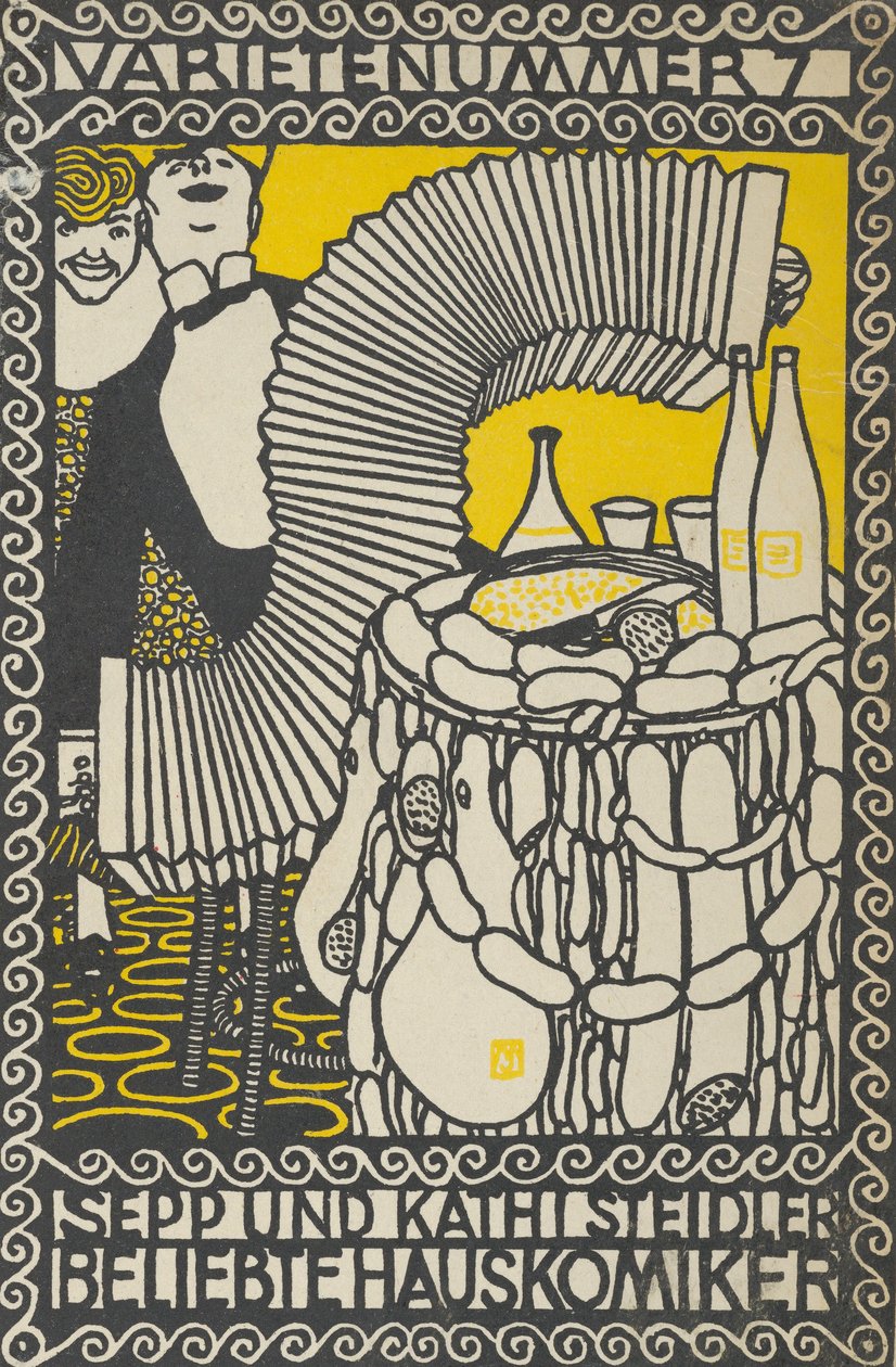 Variety Act 7: Sepp ja Kathi Steidler, Popular House Comedians Variety Act 7: Sepp and..., 1907. tekijältä Moritz Jung