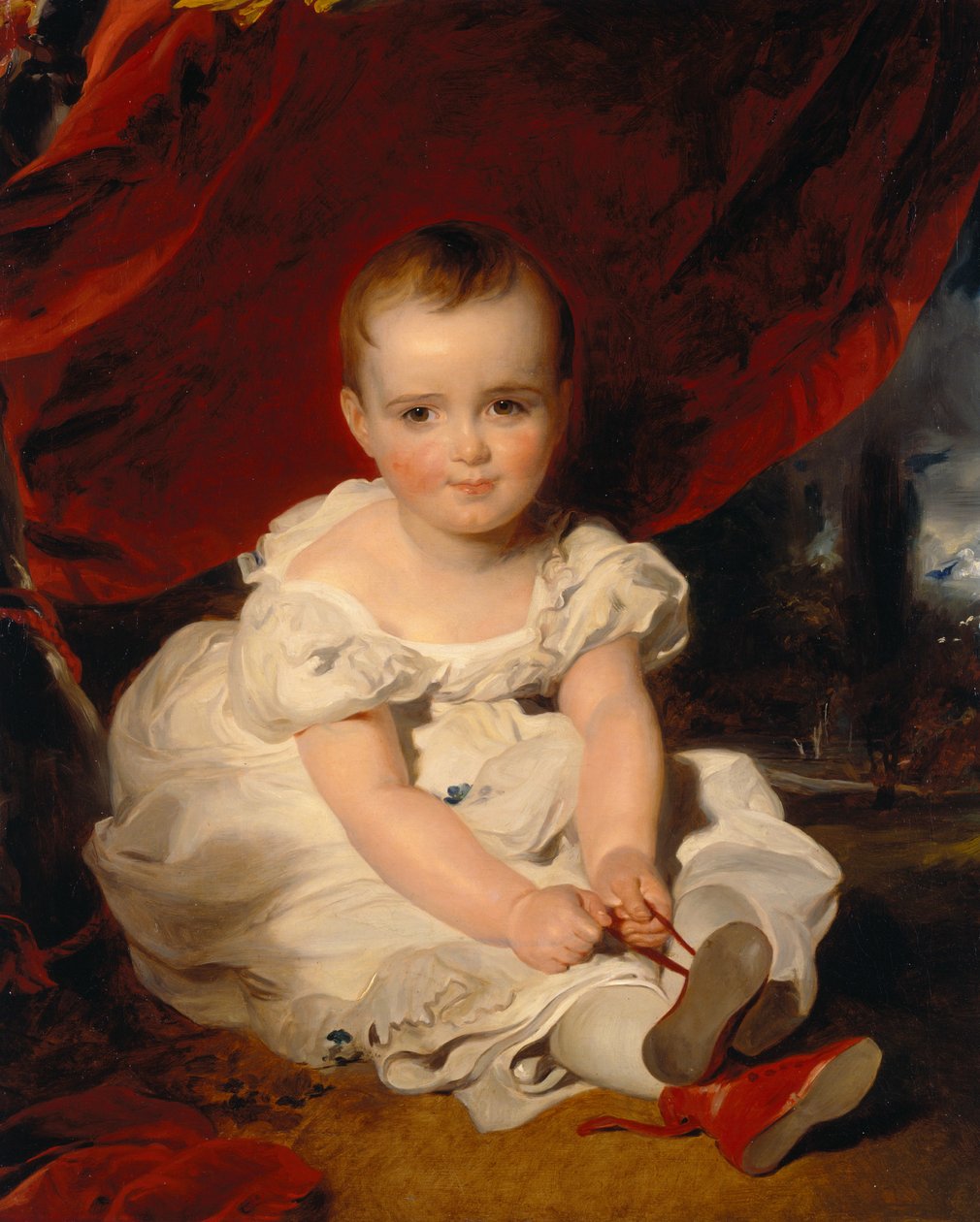 Saksa: Maria Theresia Isabella, Erzherzogin von Österreich (1816 Wien-1867 Albano), Königin beider Sizilien Maria Theresia Isabella, Itävallan arkkiherttuatar (1816-1867), Sisilian kuningatar (1837-1859). tekijältä Moritz Michael Daffinger