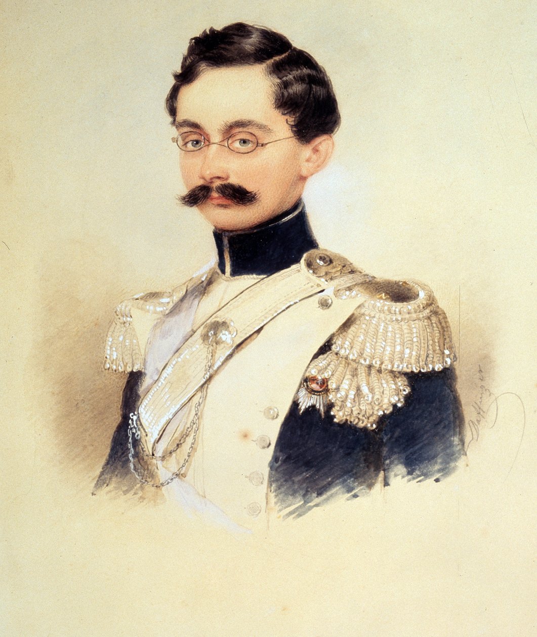 Adolphe I:n muotokuva, Nassaun herttua, Luxemburgin suurherttua 1817-1905, 1840-luku tekijältä Moritz Michael Daffinger