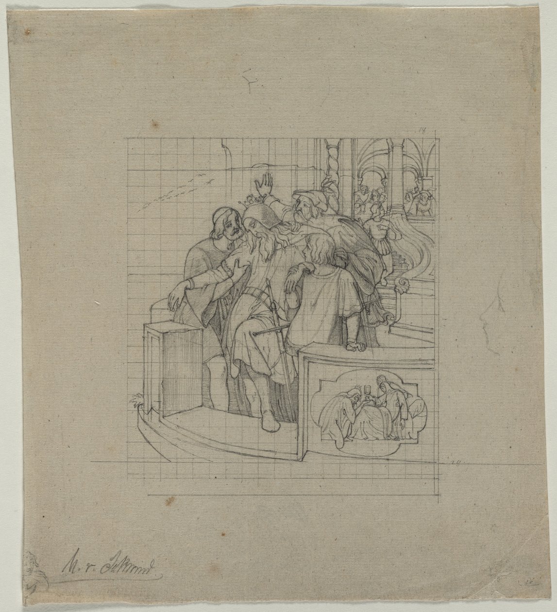 Thulen kuningas, 1800-luvun toinen tai kolmas neljännes. tekijältä Moritz Ludwig von Schwind