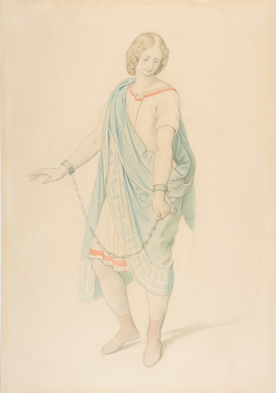 Sopraano Karoline Hetzenecker Seston roolissa La Clemenza di Titossa ..., n. 1848. tekijältä Moritz Ludwig von Schwind
