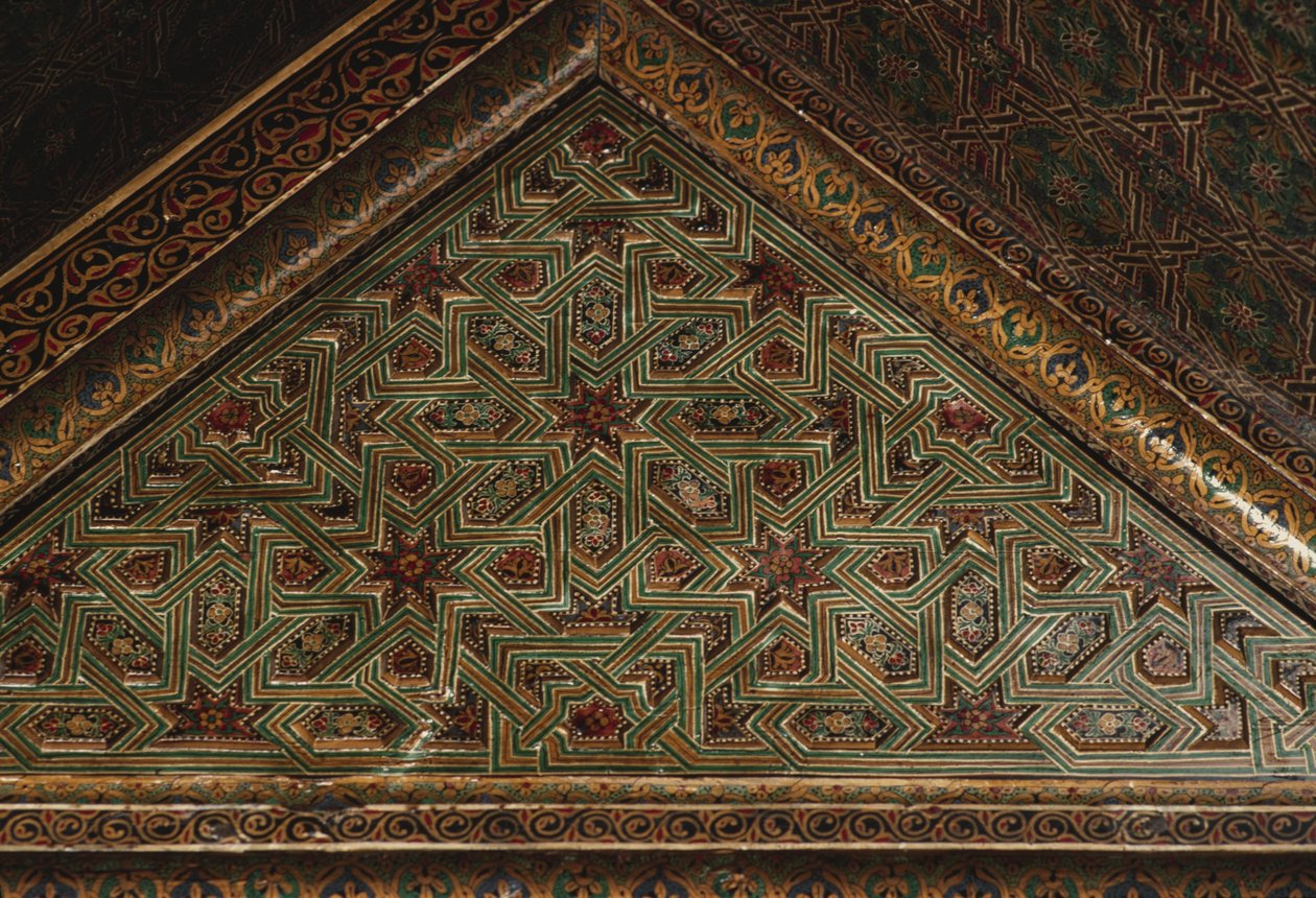 Thamiel glaouin kasbah, kattoyksityiskohta (keraaminen) tekijältä Moroccan School