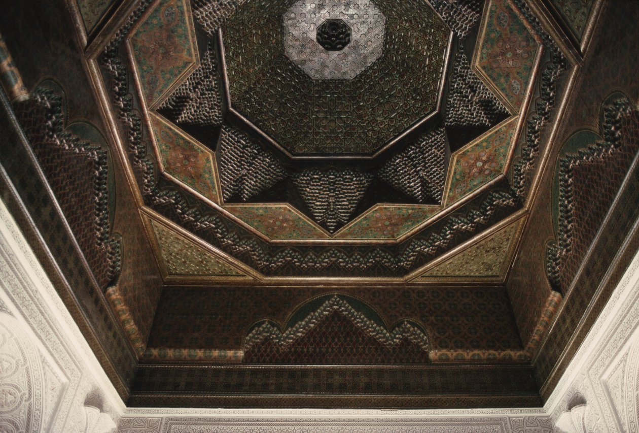 Thamiel glaouin kasbah, kattoyksityiskohta (keraaminen) tekijältä Moroccan School