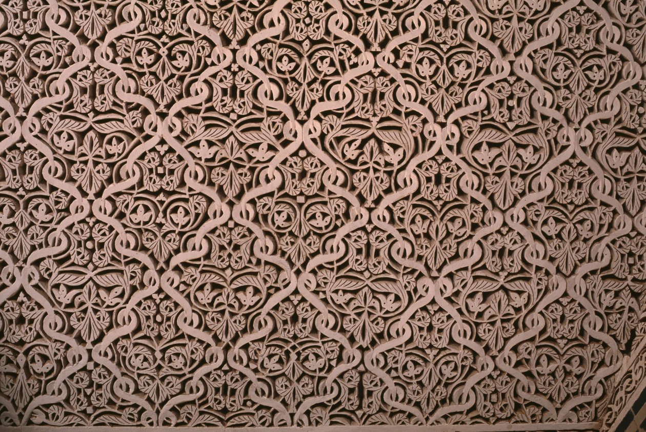 Thamiel glaouin kasbah, stukko, yksityiskohta (keraaminen) tekijältä Moroccan School