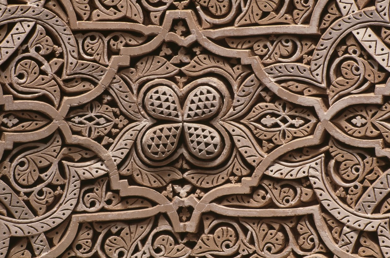 Thamiel glaouin kasbah, stukko, yksityiskohta (keraaminen) tekijältä Moroccan School
