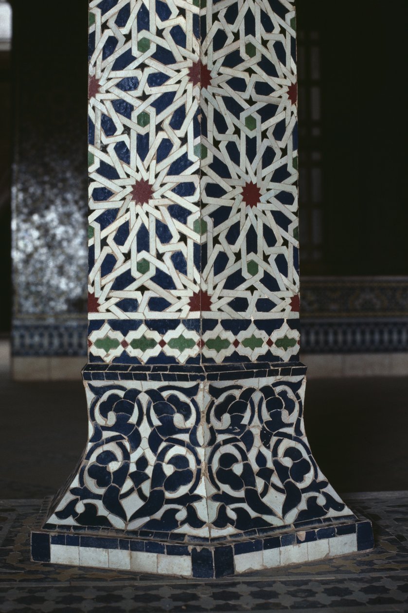 Thamiel glaouin kasbah, zellij-laatat, yksityiskohdat (keramiikka) tekijältä Moroccan School