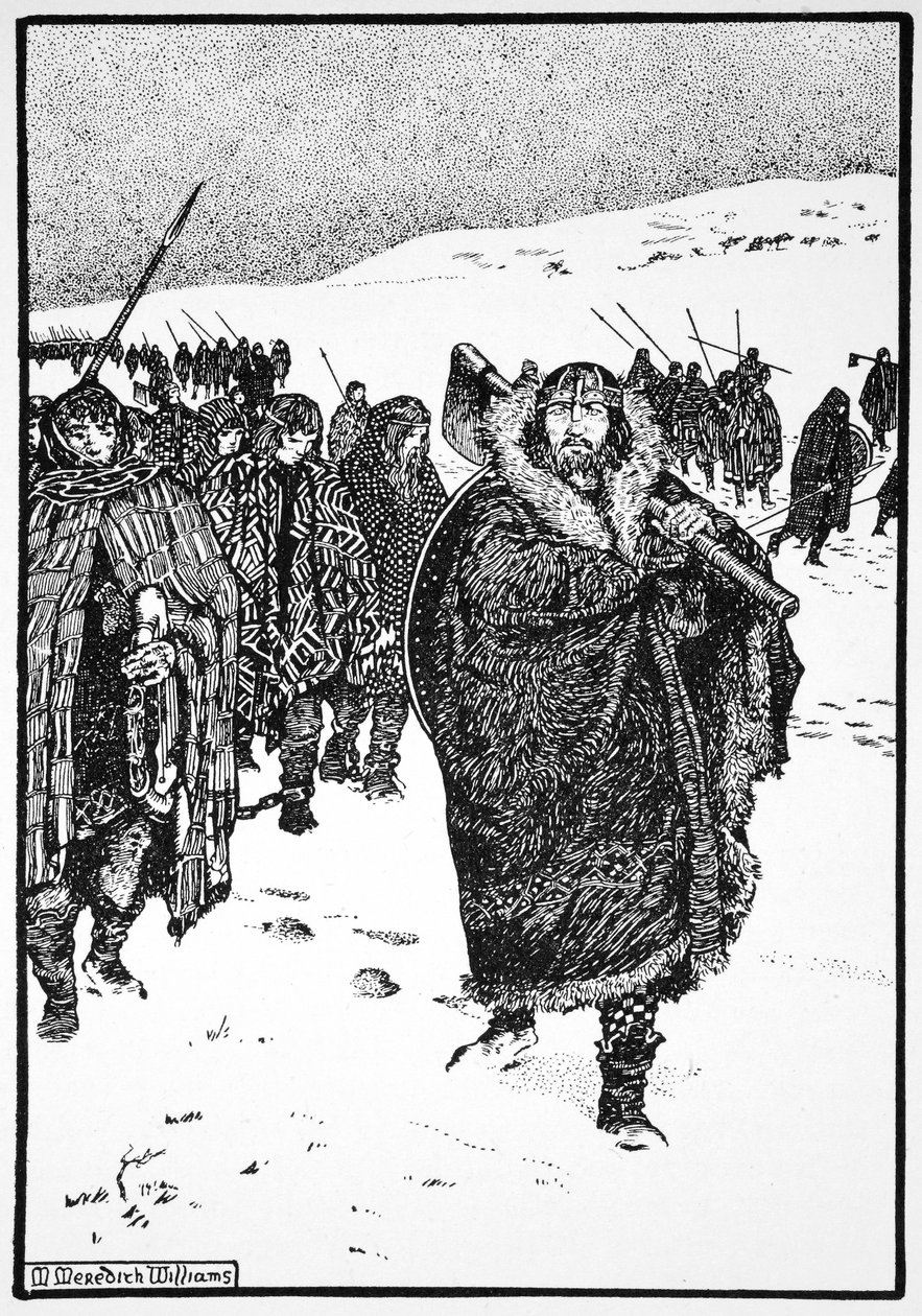 "Murtough matkallaan Munsterin kuninkaan kanssa kahleissa", 941 1913 tekijältä Morris Meredith Williams