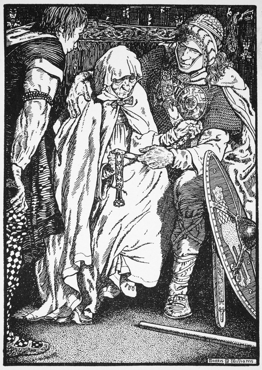 "Olaf otti vanhan naisen syliinsä", 10. tai 11. vuosisata 1913 tekijältä Morris Meredith Williams