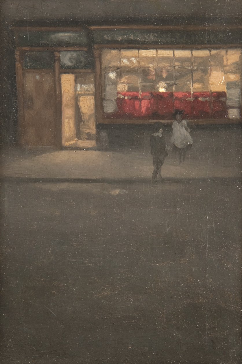 Pieni kauppa Chelseassa, n. 1884-1887 tekijältä Mortimer Ludington Menpes