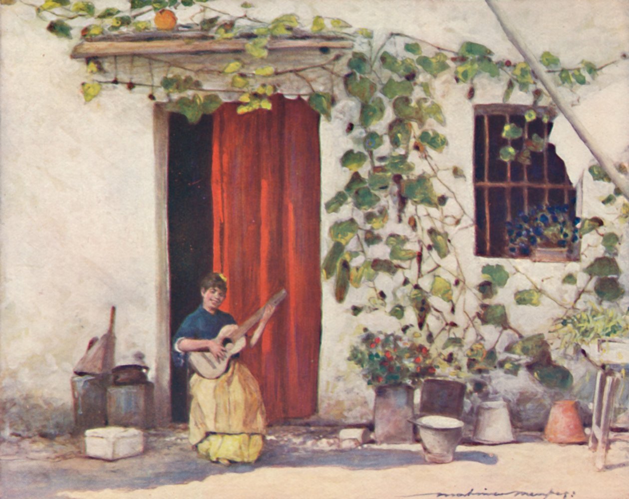 Piha, Sevilla, 1903. tekijältä Mortimer L Menpes