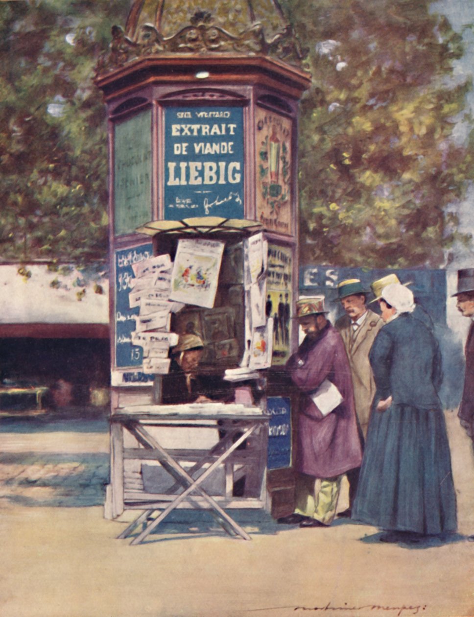 "Kioski, Pariisi", 1903 tekijältä Mortimer L Menpes