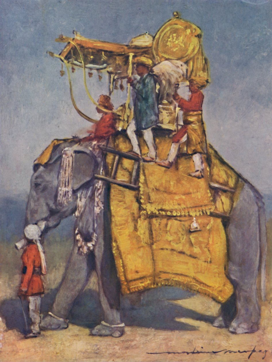 "Valtionnorsu kaikissa ansaissa", 1903 tekijältä Mortimer L Menpes