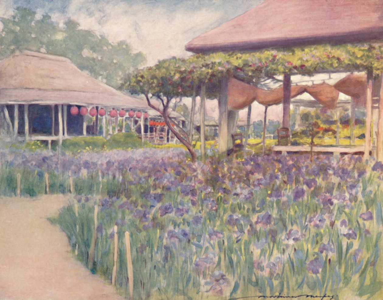 Iris Garden, 1903 tekijältä Mortimer L Menpes