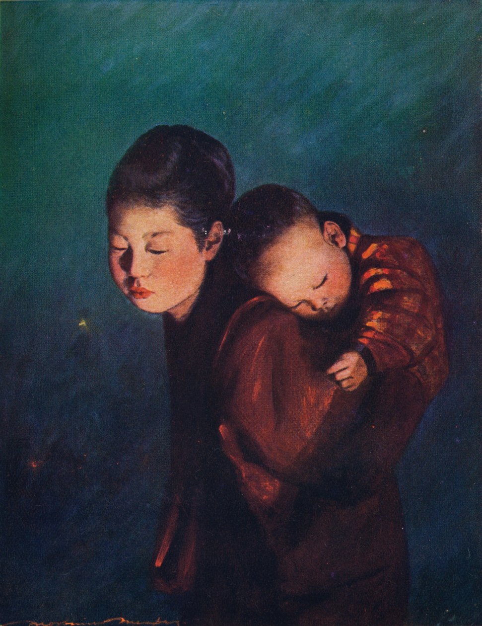 "Taakan kantaminen", c1887, 1901 tekijältä Mortimer L Menpes