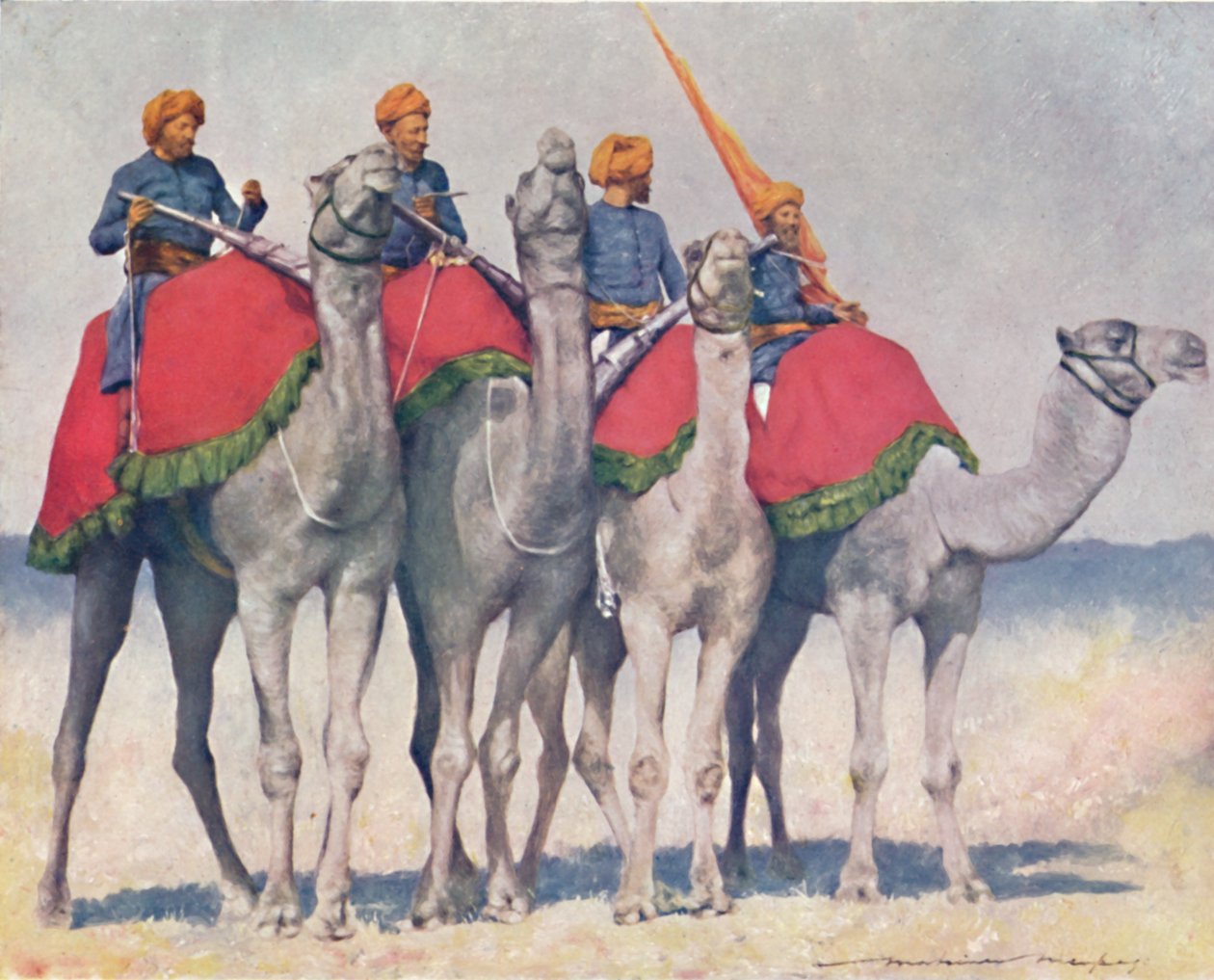 Camelry from Alwar, 1903 tekijältä Mortimer L Menpes