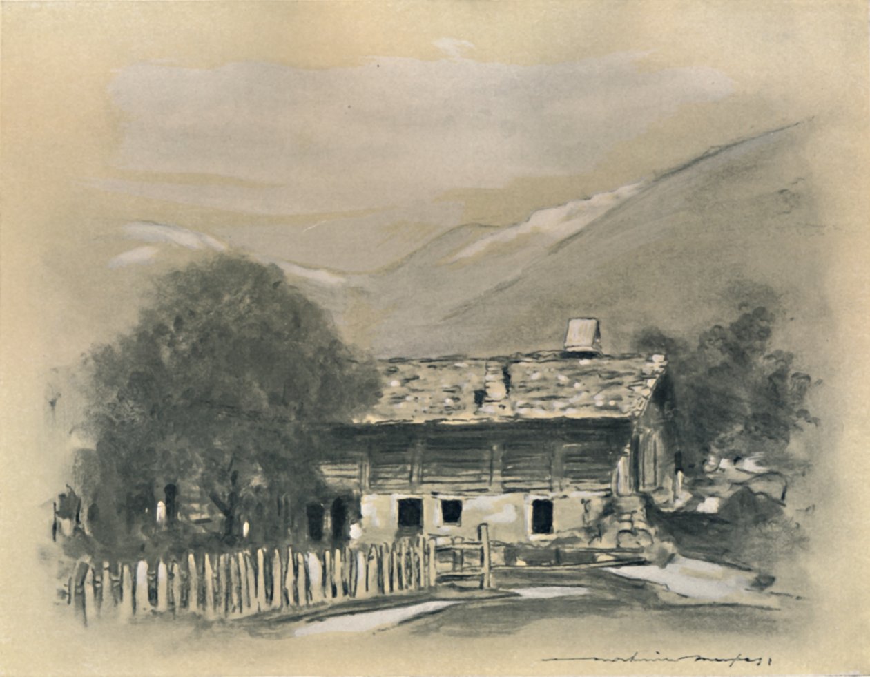 "Chalet lähellä Lucenea", 1903 tekijältä Mortimer L Menpes